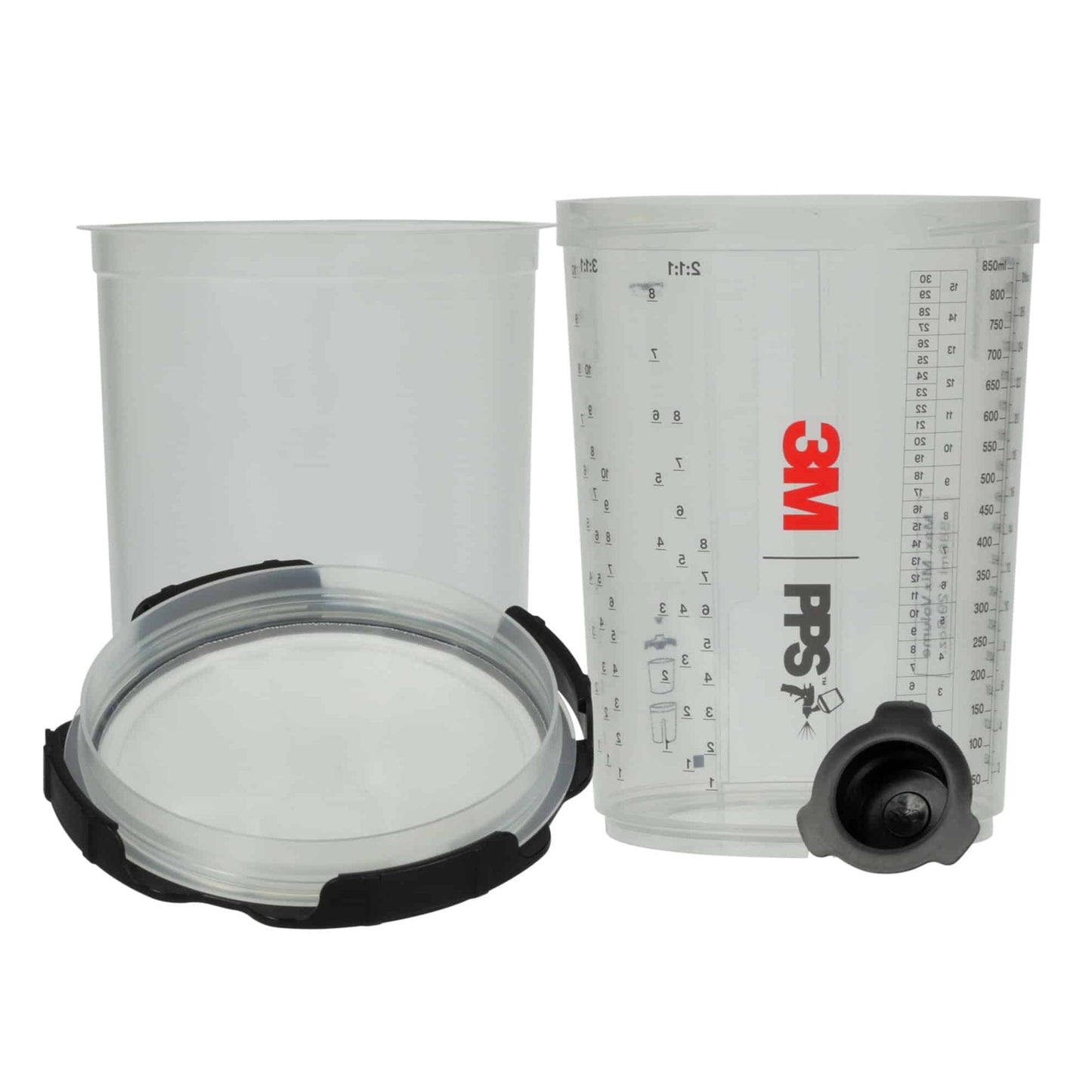 3M 26312 PPS Series 2.0 Spray Cup System Kit Midi 400 mL 125 Micron Filter