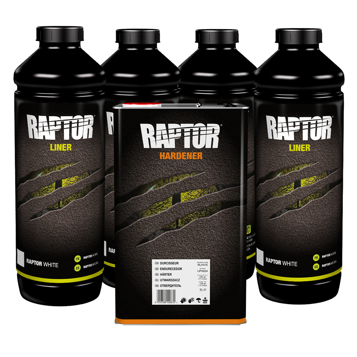 White VOC Raptor Truck Bed Liner Kit (Gallon)