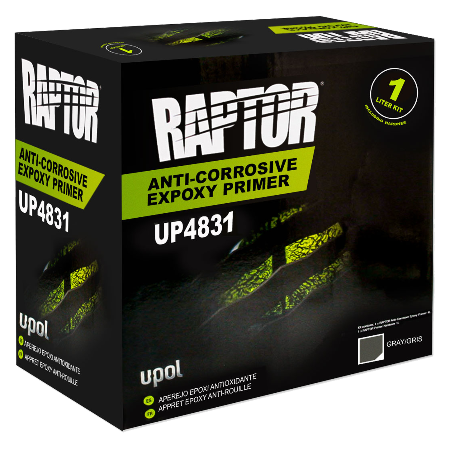 Raptor Gray 4:1 Anti-Corrosive Spray-On 2K Epoxy Primer Kit