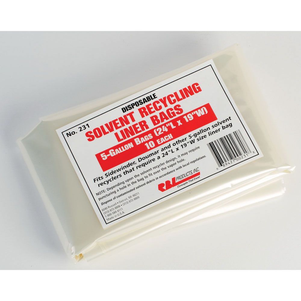 RBL 231 5 Gallon Solvent Recycling Liner Bag 24 in. x 19 in. (10/Pack)
