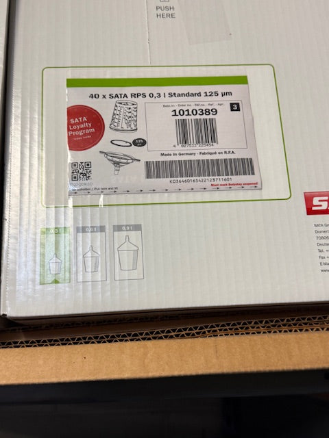 SATA 1010389 Standard Lid Disposable Cup 0.3 L For Use With Spray Gun