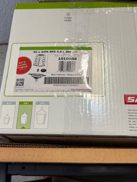 SATA 1010488 Multi-Purpose Disposable 0.6 L Cup Lid Filter for SATAjet 5000 B