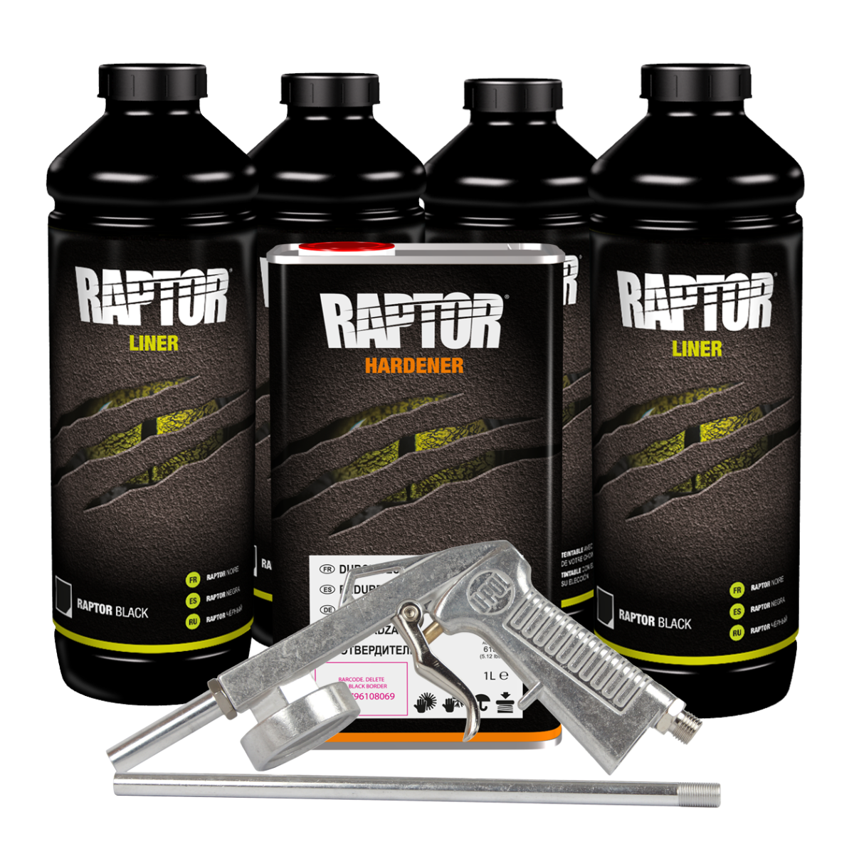Raptor VOC Black Truck Bed Liner Kit with Gun (Gallon)