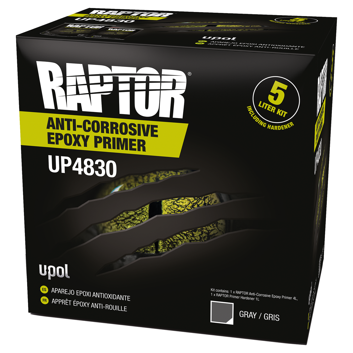 Raptor Gray 4:1 Anti-Corrosive Spray-On 2K Epoxy Primer Kit
